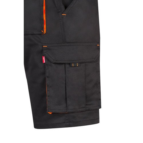 VL HEMERA. Dvobojne rastegljive bermude sa više džepova (240g/m²), od pamuka (46%), EME (38%) i poliestera (16%)