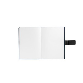SANDERSON. A5 notepad in PU (50% recycled) with two blocks: lined pages and plain pages