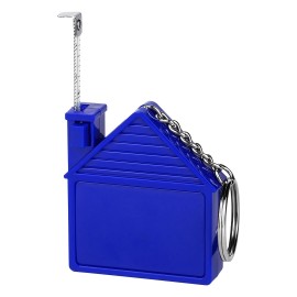 HOME, plastic key holder with measuring tape, 1 m, blue