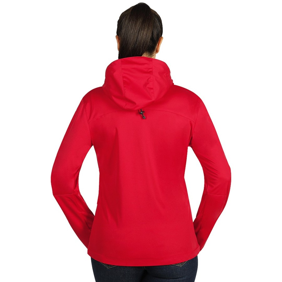 RIDER WOMEN, women's softshell hooded jacket, red