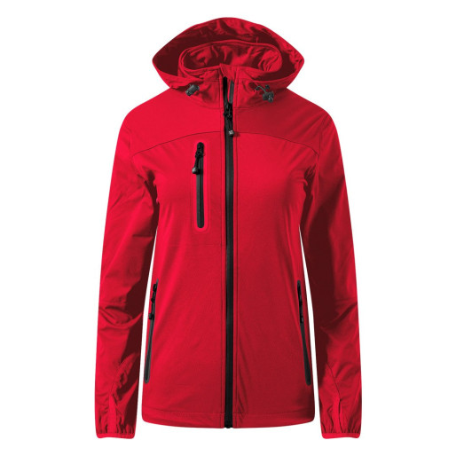 RIDER WOMEN, women's softshell hooded jacket, red