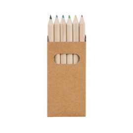 BIRD. Pencil box with 6 coloured pencils