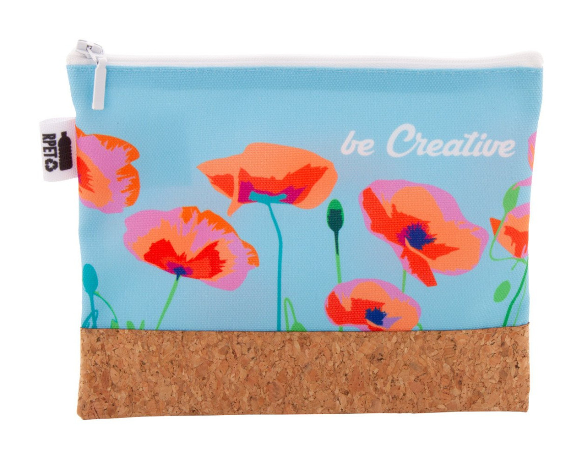 CreaBeauty Cork M RPET custom cosmetic bag