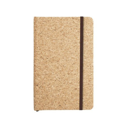 HAWKINS. Pocket cork notebook with plain pages, in FSC™ certified material and other controlled materials