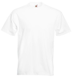 Fruit of the Loom, Super Premium, muška pamučna majica kratkih rukava, bela, 4XL