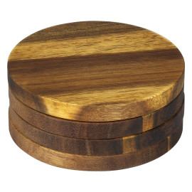 ROOT, wooden coaster set, 4/1, beige