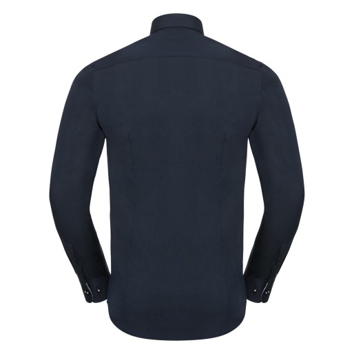 Men’s Long Sleeve Tailored Contrast Ultimate Stretch Shirt, Russell Europe