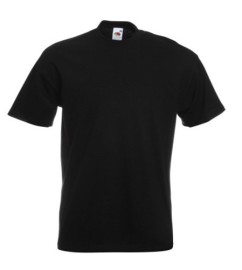 Fruit of the Loom, Super Premium, men's cotton T-shirt, black, 4XL