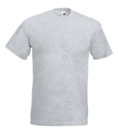 Fruit of the Loom, Super Premium, Men's Cotton T-shirt, Ash Gray, 4XL