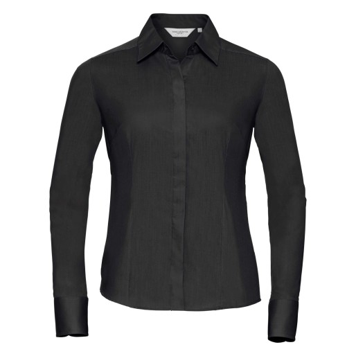 RUSSELL women's LS Pol-Cot Fit Ppln Shirt