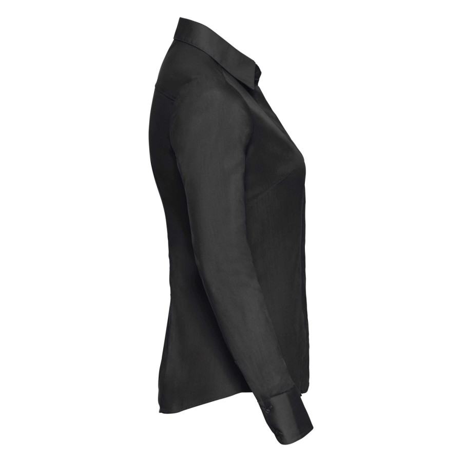 RUSSELL women's LS Pol-Cot Fit Ppln Shirt