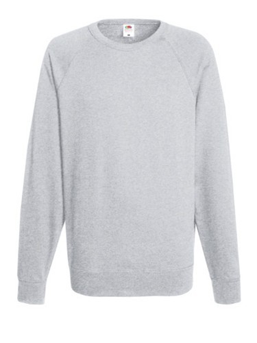Fruit of the Loom, Lightweight Raglan Sweat, Men's Classic Hoodie, Ash Gray, S