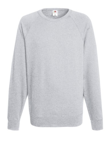 Fruit of the Loom, Lightweight Raglan Sweat, Men's Classic Hoodie, Ash Gray, L