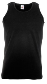 Fruit of the Loom, Valueweight Athletic West, muška pamučna majica na bretele, crna, M