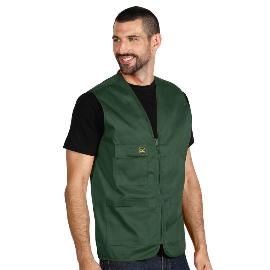 DERBY, workwear vest, forest green