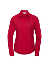 RUSSELL women's LS Pol-Cot Fit Ppln Shirt