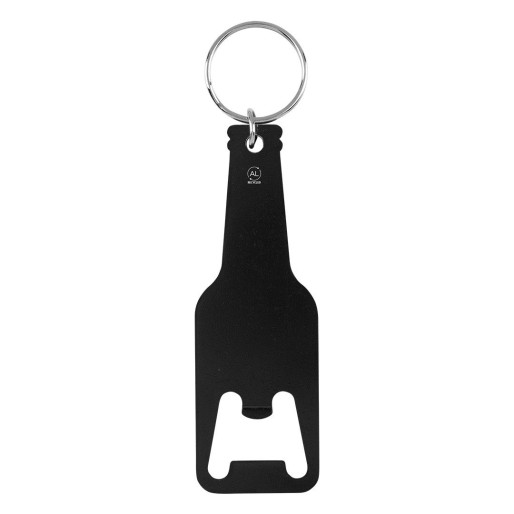 FIZZ, key holder with bottle opener, black