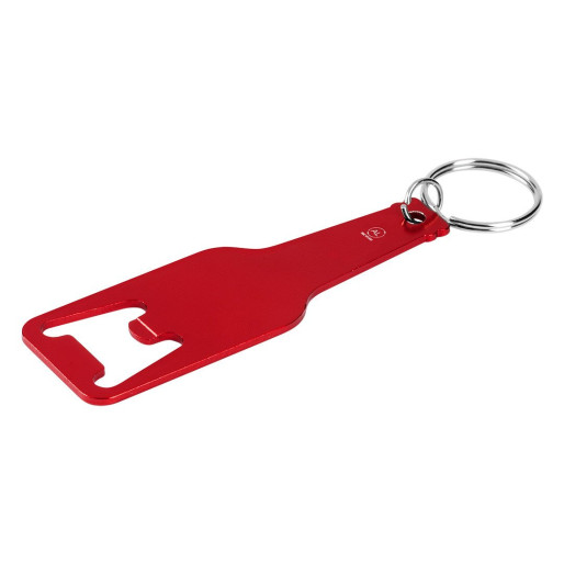 FIZZ, key holder with bottle opener, red