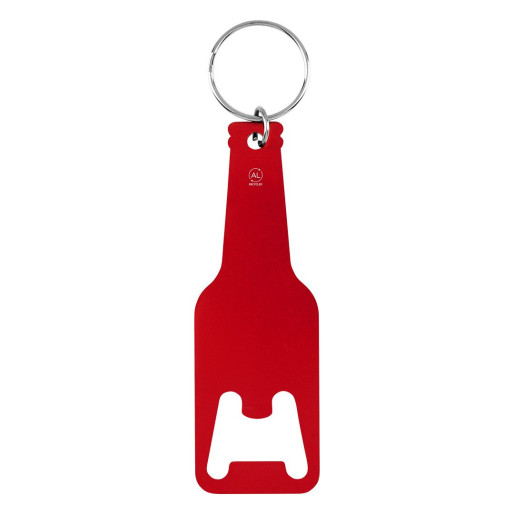 FIZZ, key holder with bottle opener, red