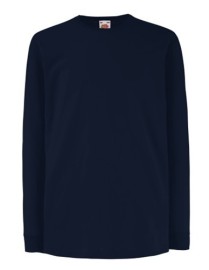 Fruit of the Loom, Valueweigtht, Men's Long Sleeve T-Shirt, Dark Dark, 12-13