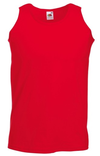 Fruit of the Loom, Valueweight Athletic West, muška pamučna majica na bretele, crvena, L
