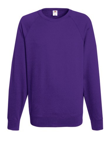 Fruit of the Loom, Lightweight Raglan Sweat, Men's Classic Hoodie, Purple,, M