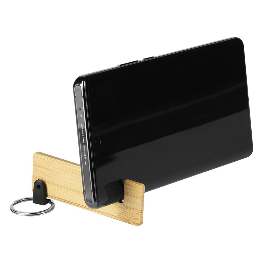 CLEF, bamboo key holder and phone stand, beige