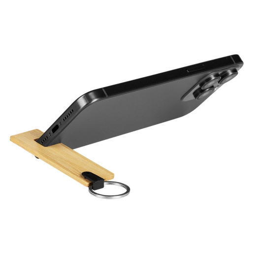 CLEF, bamboo key holder and phone stand, beige