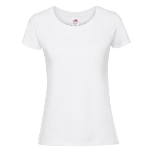 Fruit of the Loom, Ladies Iconic Ringspun Premium T, women's T-shirt, white, XS
