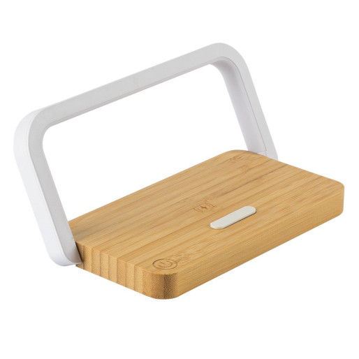 LANTERN, wireless charger and mobile phone holder with led light, beige