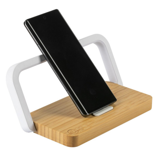 LANTERN, wireless charger and mobile phone holder with led light, beige