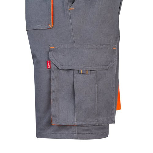 VL HEMERA. Dvobojne rastegljive bermude sa više džepova (240g/m²), od pamuka (46%), EME (38%) i poliestera (16%)