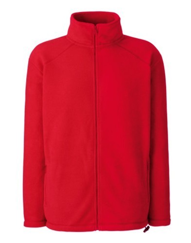 Fruit of the Loom, Full Zip Fleece, male polar fleece, red, 2XL