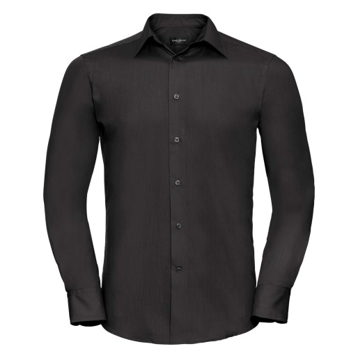 RUSSELL men's LS Po-Ct Tail Pop Shirt