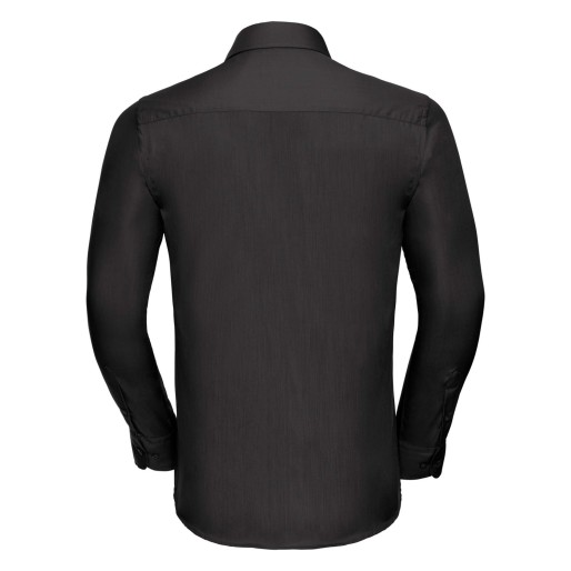 RUSSELL men's LS Po-Ct Tail Pop Shirt
