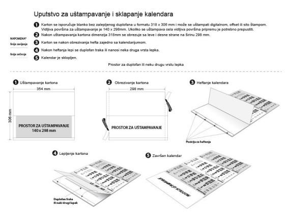 POSLOVNI 79, zidni kalendar, 12 listova, format 31x46 cm