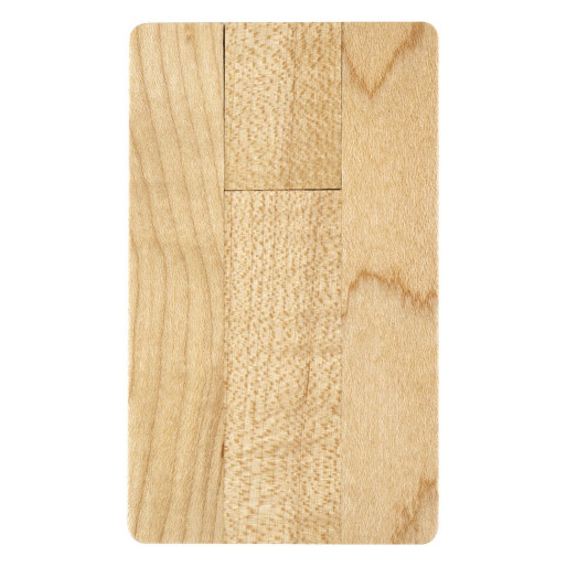 CREDIT CARD WOOD, usb flash memorija, bež, 32GB