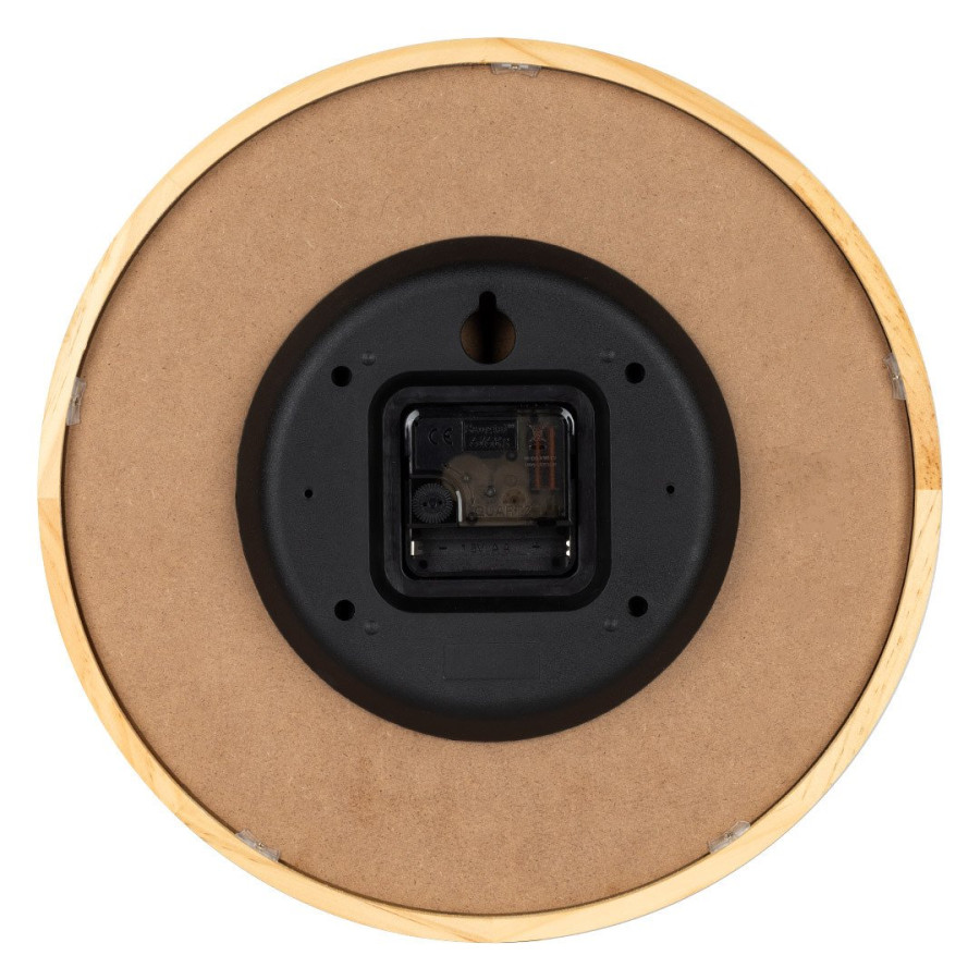 DIEM, wooden wall clock, requires one aa battery, battery not included, beige
