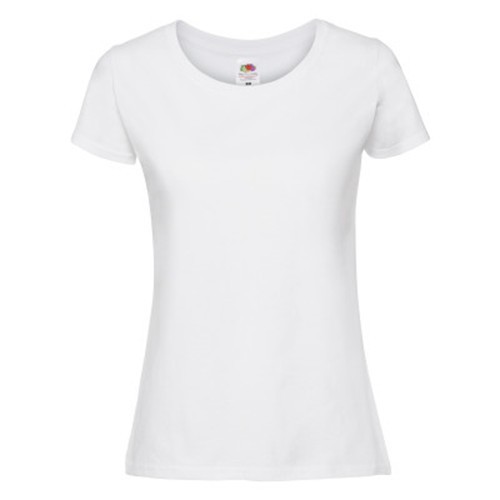 Fruit of the Loom, Ladies Iconic Ringspun Premium T, ženska majica kratkih rukava, bela, XL