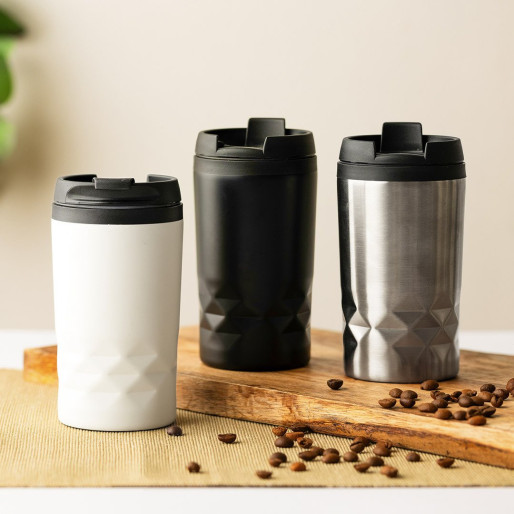 DIAMOND MINI, čaša za poneti, 260 ml, srebrna