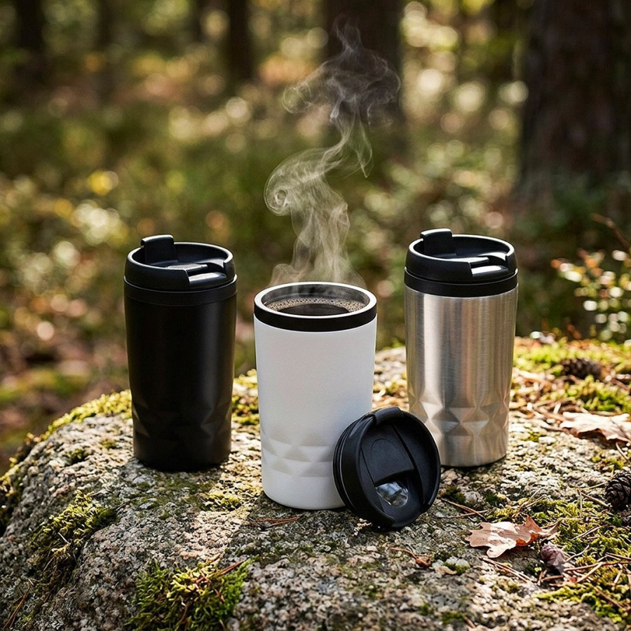 DIAMOND MINI, travel mug, 260 ml, white