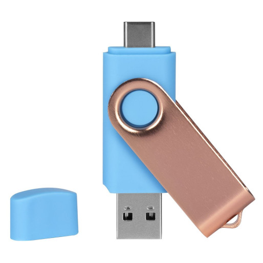 SMART C ROSE GOLD 3.0, usb flash memorija, svetlo plavi, 8GB