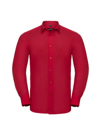 RUSSELL men's LS Po-Ct Tail Pop Shirt