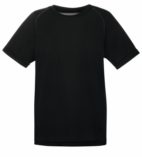 Fruit of the Loom, Performance, Men's Kids Sports T-shirt, Black, 7-8