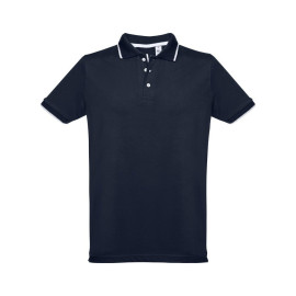 THC ROME. Muška slim polo majica, teget