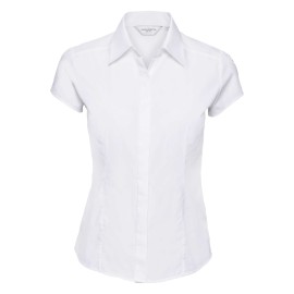 RUSSELL women's SS Pol-Cot Fit Ppln Shirt