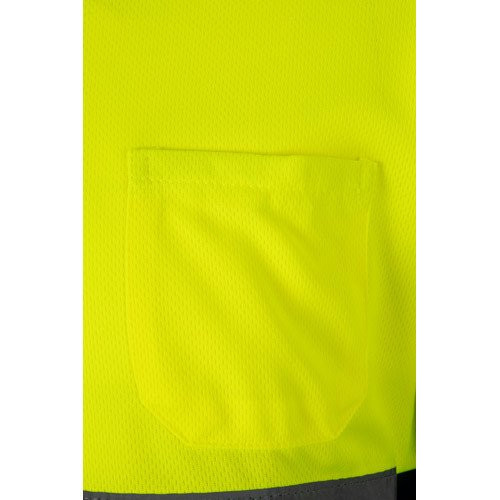 VL VULCAN LARGE. Two-tone bird-eye polo shirt (160g/m²) with long sleeves, in polyester (100%)