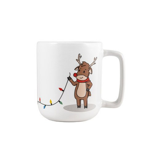REINDEER. Mug with Christmas print 330 mL