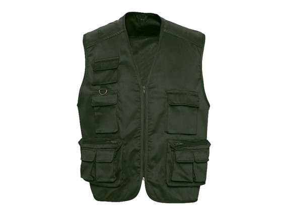 SHOOTER, multi-purpose vest with pockets, olive green