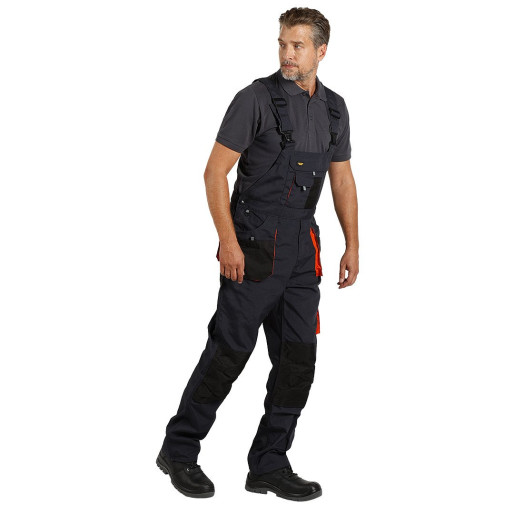 HAMMER BIB PANTS, working bib pants, dark gray